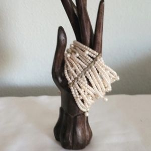 Neiman Marcus Tiered Pearl Beaded Stretch Bracelet